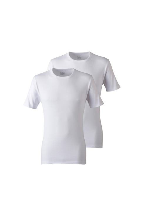 Jockey, Set de tricouri slim fit din bumbac - 2 piese, Alb