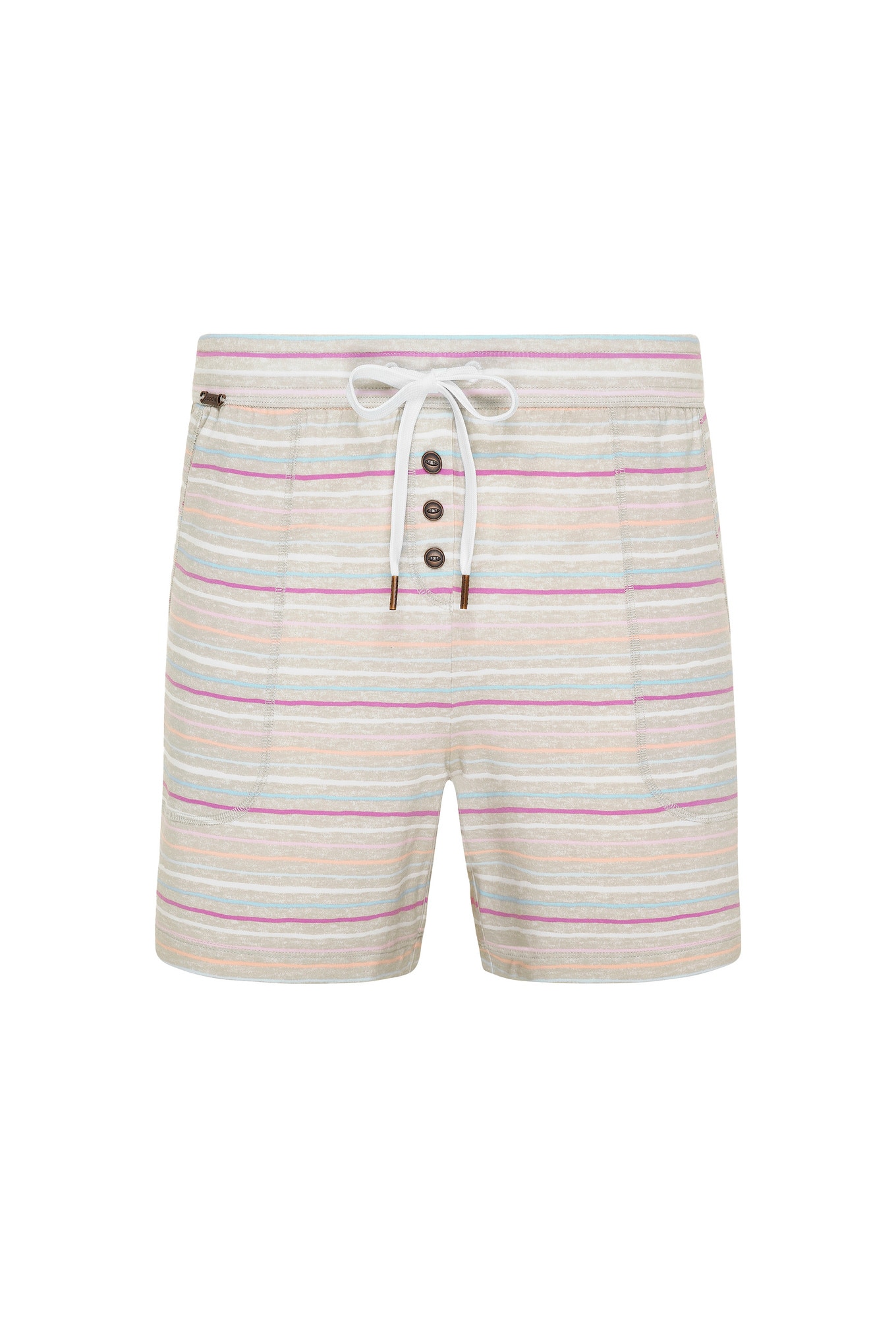 Jockey, Pantaloni scurti relaxed fit din amestec de modal cu snur de ajustare, Bej, Roz, Albastru, XL