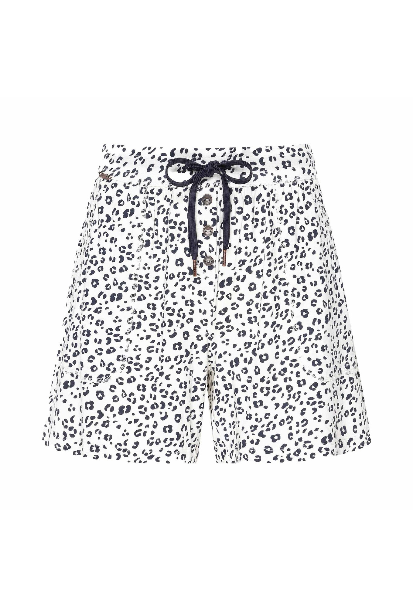 Jockey, Pantaloni scurti relaxed fit din amestec de modal cu snur de ajustare, Alb, Negru, 2XL