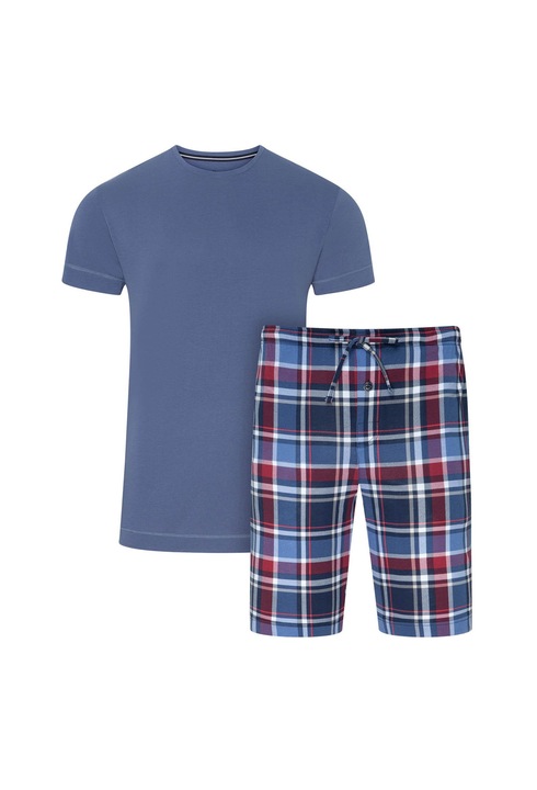 Jockey, Pijama scurta din amestec de modal, Rosu/Albastru