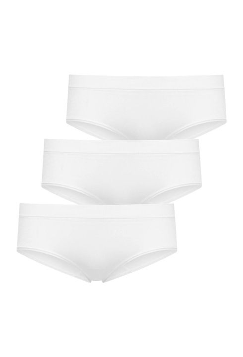 Jockey, Set de chiloti hipster cu talie joasa - 3 perechi, Alb