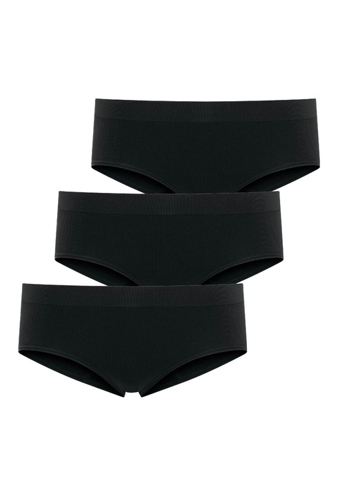 Jockey, Set de chiloti hipster cu talie joasa - 3 perechi, Negru