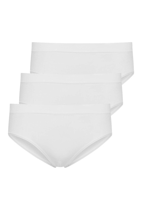 Jockey, Set de chiloti cu model uni - 3 perechi, Alb