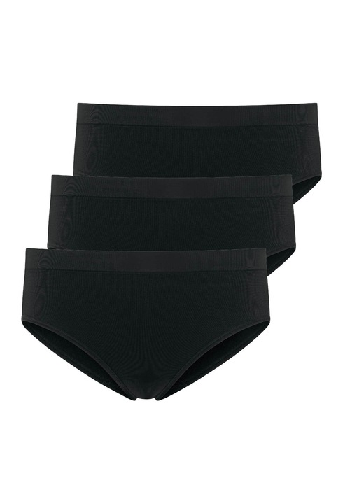 Jockey, Set de chiloti cu model uni - 3 perechi, Negru