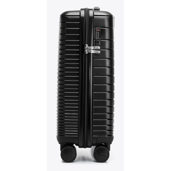 Troler WITTCHEN, model mic, polipropilen, 4 roti, negru, 40x55x20cm