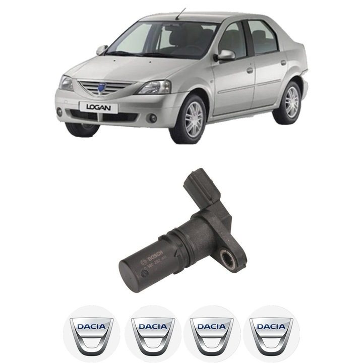 Senzor impulsuri arbore cotit DACIA LOGAN (LS_) 1.5 dCi (LS0K) din 2006-2012 KW 50 CP 68 CMC 1461, pentru pornire auto, Bosch, 4x Stickere auto cu DACIA