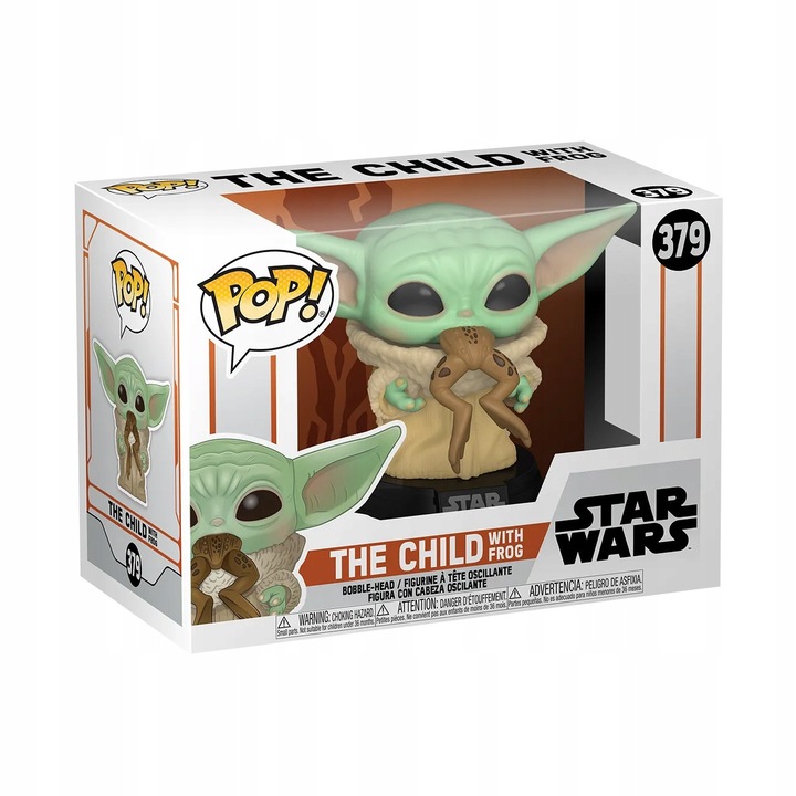 Фигурка Funko Pop Star Wars The Mandalorian The Child с жаба, многоцветна, 9см
