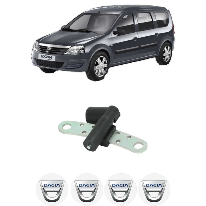 Senzor impulsuri arbore cotit DACIA LOGAN MCV (KS_) 1.6 16V (KS0L, KS0M, KS0P, KS1S) din 2007 KW 77 CP 105 CMC 1598, pentru pornire auto, Bosch, 4x Stickere auto cu DACIA