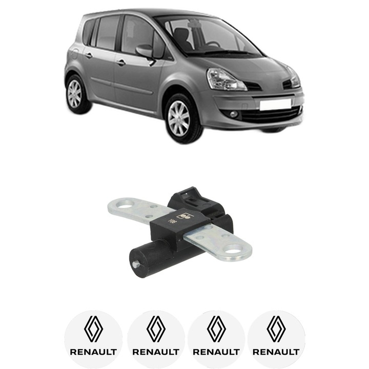 Senzor impulsuri arbore cotit RENAULT MODUS / GRAND MODUS (F/JP0_) 1.2 (JP0C, JP0K, FP0C, FP0K, FP0P, JP0P, JP0T) din 2004 KW 55 CP 75 CMC 1149, pentru pornire auto, Bosch, 4x Stickere auto cu RENAULT