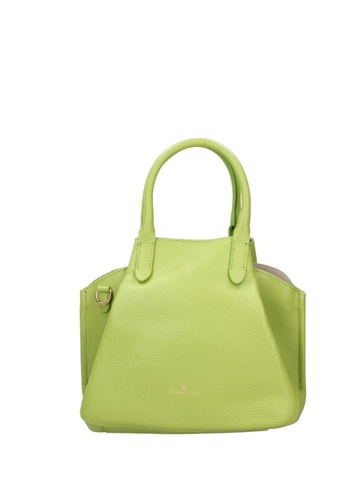 Chiara Ferrett, Geanta de piele cu maner si logo metalic Erisia, Verde