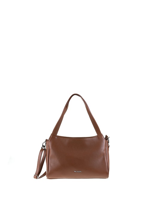 Pierre Cardin, Geanta de piele cu bareta de umar Celeste, Maro