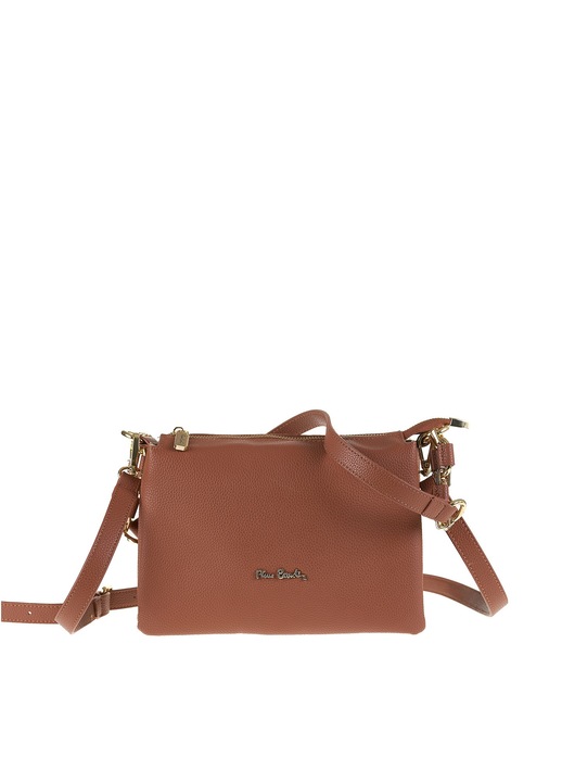 Pierre Cardin, Кожена чанта през рамо Brunilde с отделяща се презрамка, Кафяв