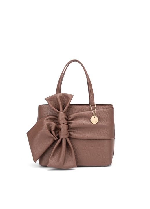 Diana&Co, Geanta din piele ecologica cu bareta de umar Vivienne Elite, Maro inchis