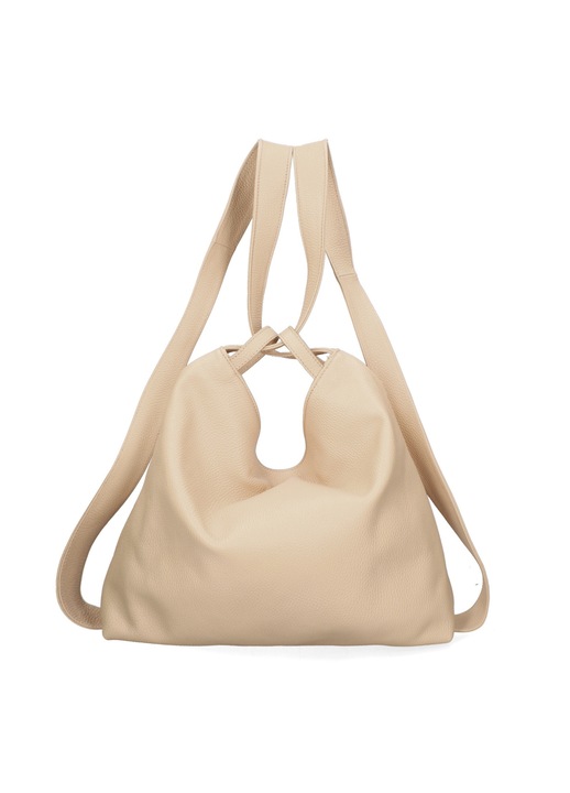 Gave Lux, Geanta convertibila din piele cu bareta de umar Seraphina Nova, Maro taupe