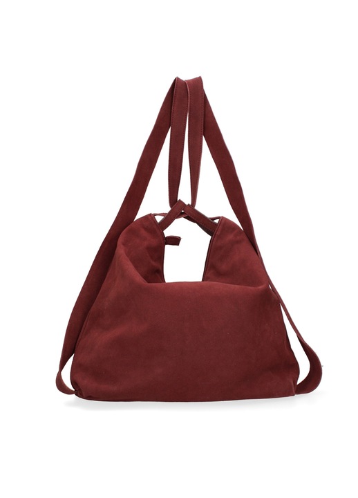 Gave Lux, Geanta hobo din piele intoarsa Silvana, Visiniu