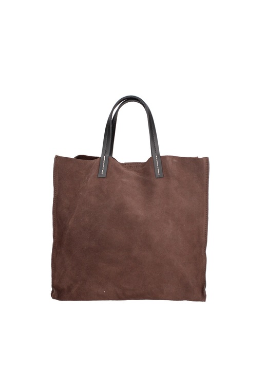 Gave Lux, Geanta tote din piele intoarsa cu etui detasabil Novara Lux, Maro inchis