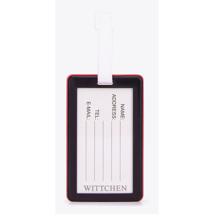 Идентификатор за багаж WITTCHEN, правоъгълен, силиконов, оранжев