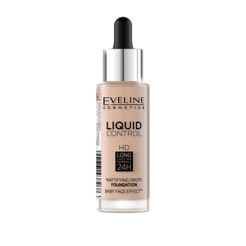 Fond de ten cu pipeta Eveline Liquid Control Sand Beige Nr. 30 - 32 ml Fond de ten cu pipeta Eveline Liquid Control Sand Beige Nr. 30 - 32 ml
