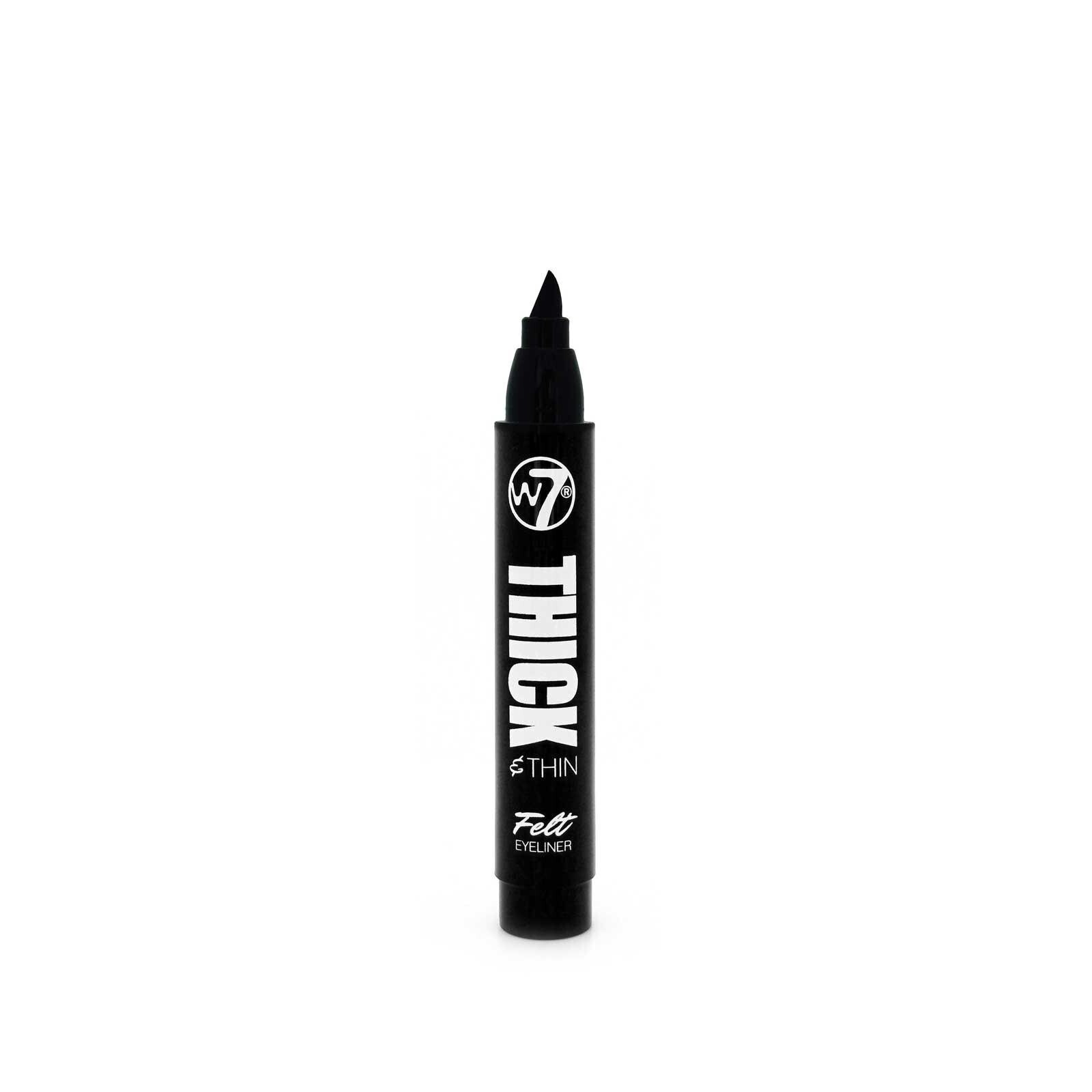 Tus de Pleoape W7 Thick & Thin Eyeliner - Negru Intens, 3.6g