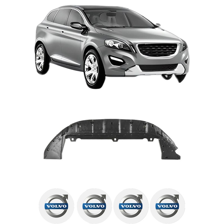 Scut bara VOLVO XC60 I VAN (156) din 2016-2022, protectie auto, plastic, 4x Stickere auto cu VOLVO