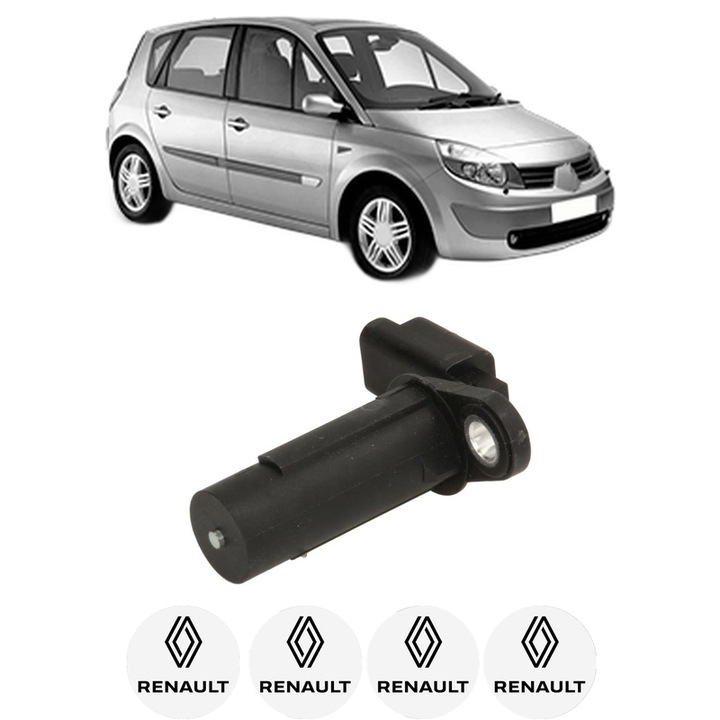 Senzor impulsuri arbore cotit RENAULT SCENIC II (JM0/1_) 1.5 dCi (JM02, JM13) din 2003-2005 KW 74 CP 101 CMC 1461, pentru pornire auto, Bosch, 4x Stickere auto cu RENAULT
