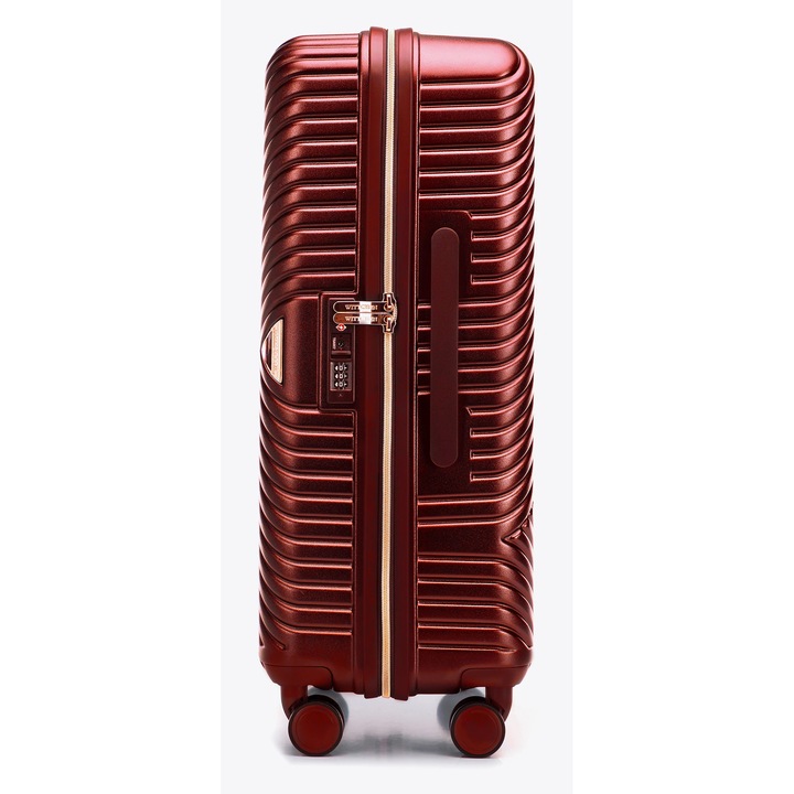 Troler WITTCHEN, mediu, polikarbon, roz, 4 roti, 55x35x23cm