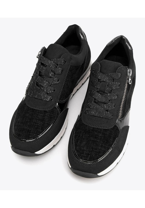 Tenisi dama, Wittchen, piele ecologica, fermoar lateral, negru