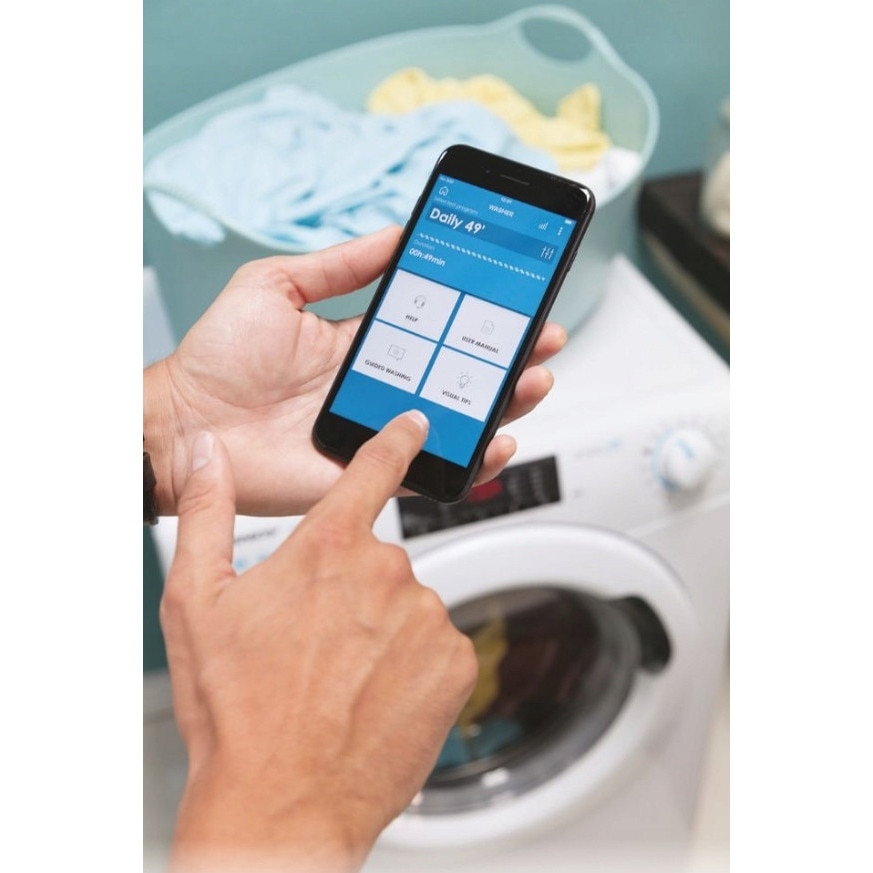 Masina de spalat rufe Candy CSO 1295TW4/1-S, 9 k, 1200 rpm, Bluetooth, Wi-Fi, Clasa B, Alb