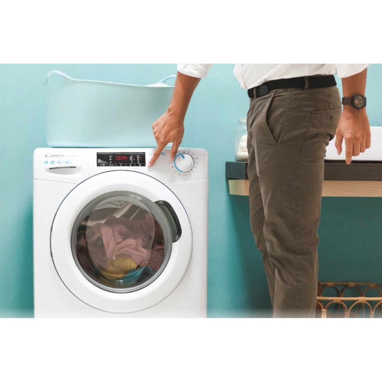 Masina de spalat rufe Candy CSO 1295TW4/1-S, 9 k, 1200 rpm, Bluetooth, Wi-Fi, Clasa B, Alb