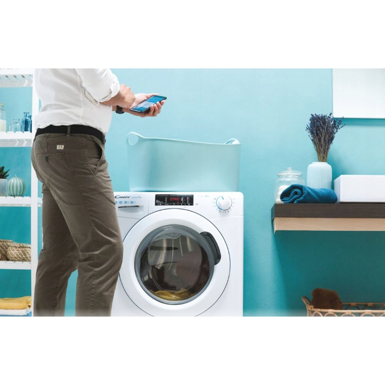 Masina de spalat rufe Candy CSO 1295TW4/1-S, 9 k, 1200 rpm, Bluetooth, Wi-Fi, Clasa B, Alb