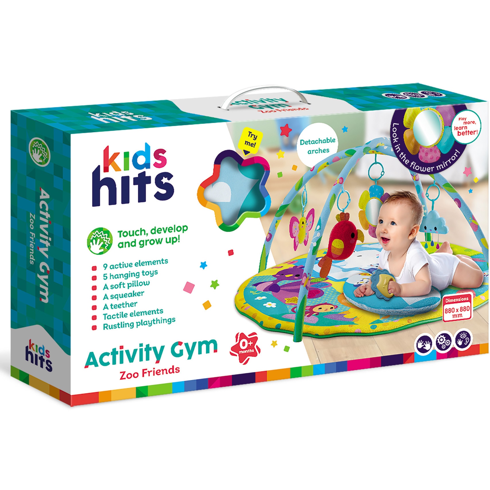 Saltea cu activitati Momki Kids Hits - Prieteni la Zoo