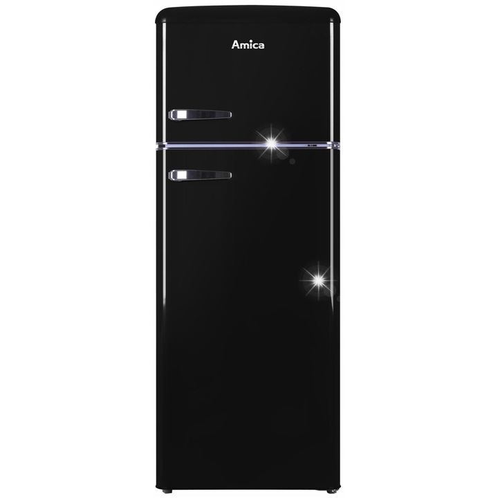 Frigider SlimSize Amica, 144x55x61,5cm, Clasa E, 206L, Negru