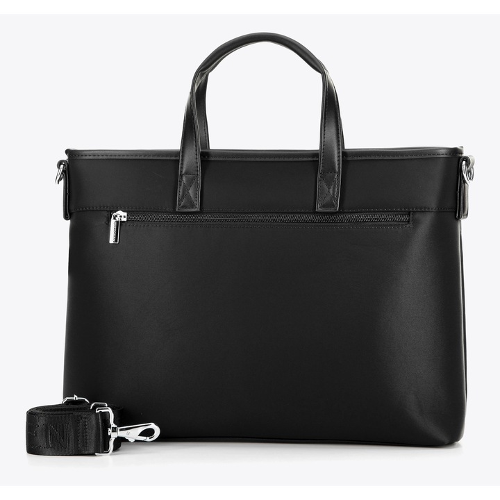 Geanta laptop 13", WITTCHEN, ecopiele, neagra, cu curea ajustabila