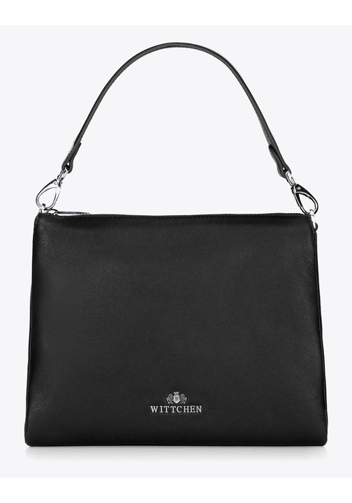 Geanta dama crossbody WITTCHEN, 3 compartimente, piele naturala, neagra
