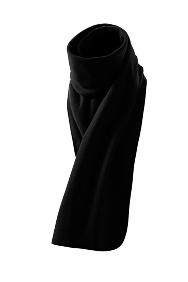 Fular, Mallfini, negru, material fleece, universal