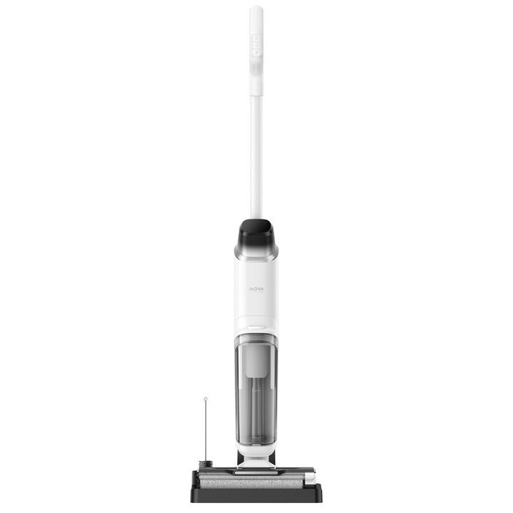 Aspirator vertical si mop MOVA K10 PRO, 890 ml, LED, Auto-curatare, 15000Pa, Alb
