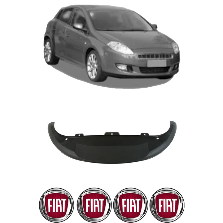 Scut bara FIAT BRAVO Van (198_) din 2004-2011, protectie auto, plastic, 4x Stickere auto cu FIAT