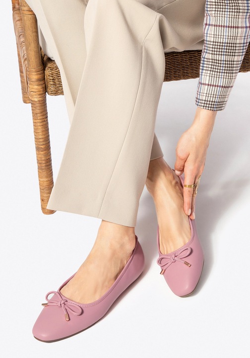 Балеринки Wittchen, екологична кожа, розови
