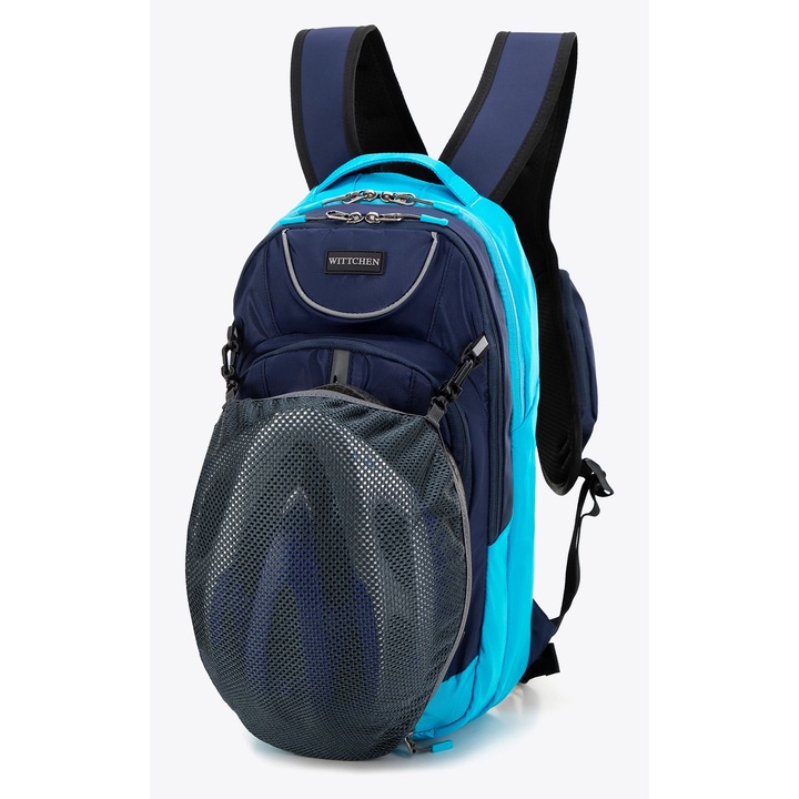 Rucsac sportiv WITTCHEN, nylon impermeabil, 2 compartimente, albastru, sistem de hidratare