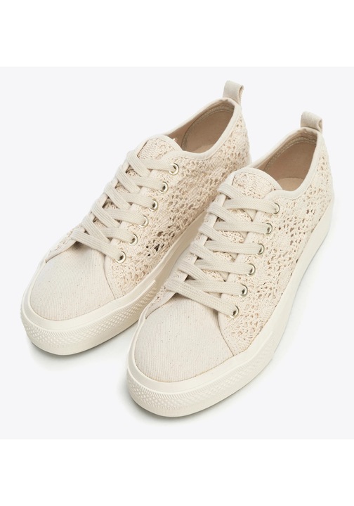 Tenisi dama Wittchen, confortabili, bej, material sintetic, 35 EU