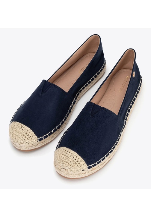 Espadrile pentru dama Wittchen, bleumarin, sintetic, varf rotund, toc plat, 38 EU