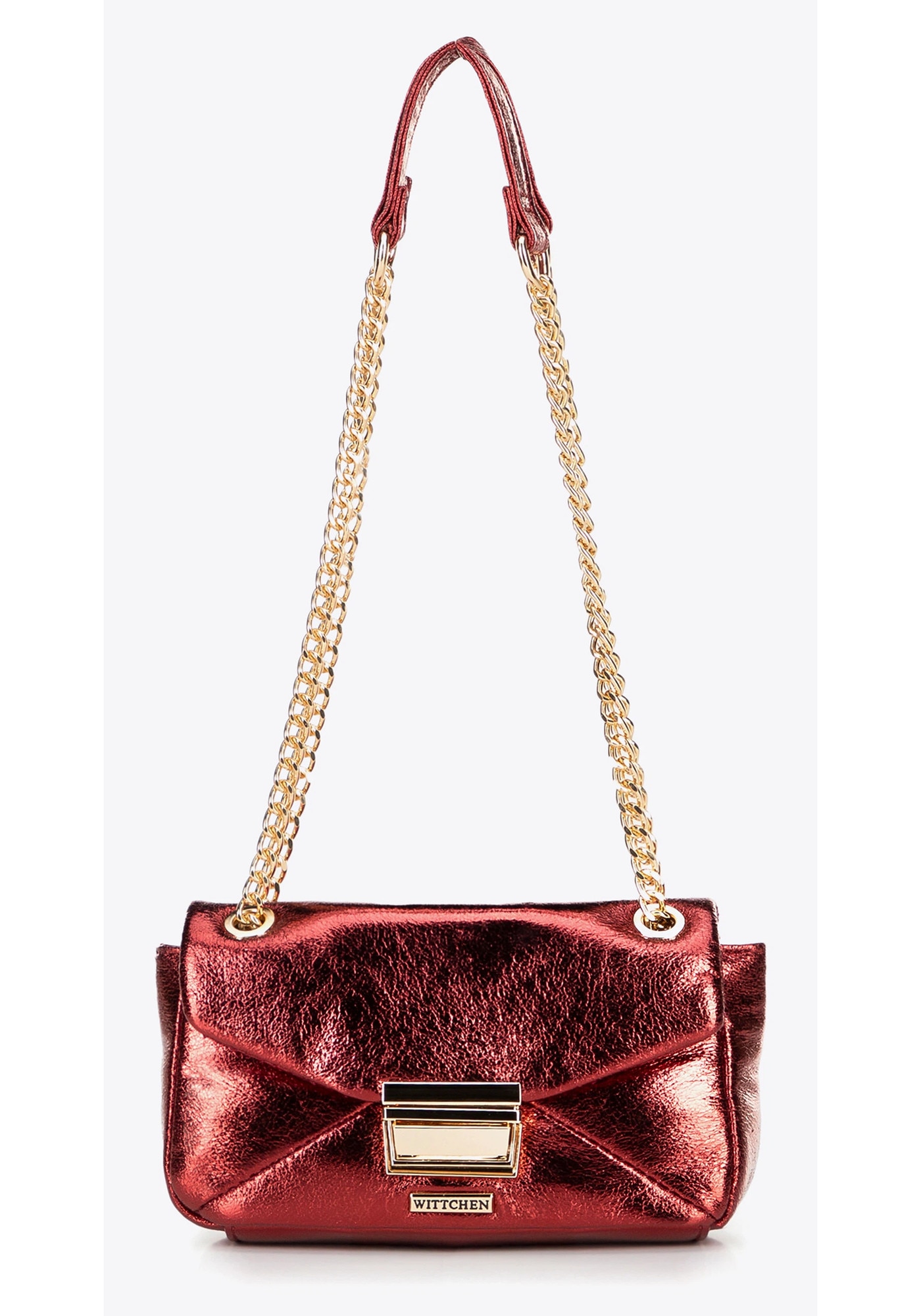 Geanta crossbody mini WITTCHEN, ecopiele rosie, dimensiuni