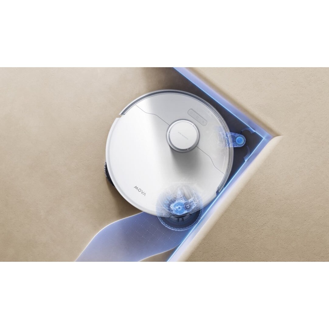 Robot aspirator si mop MOVA P50 Ultra, 19000Pa, Auto-curatare, Perii anti-incurcare, Statie inteligenta, Alb