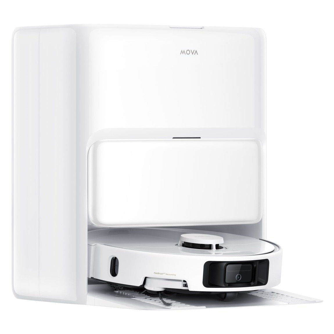 Robot aspirator si mop MOVA P50 Ultra, 19000Pa, Auto-curatare, Perii anti-incurcare, Statie inteligenta, Alb