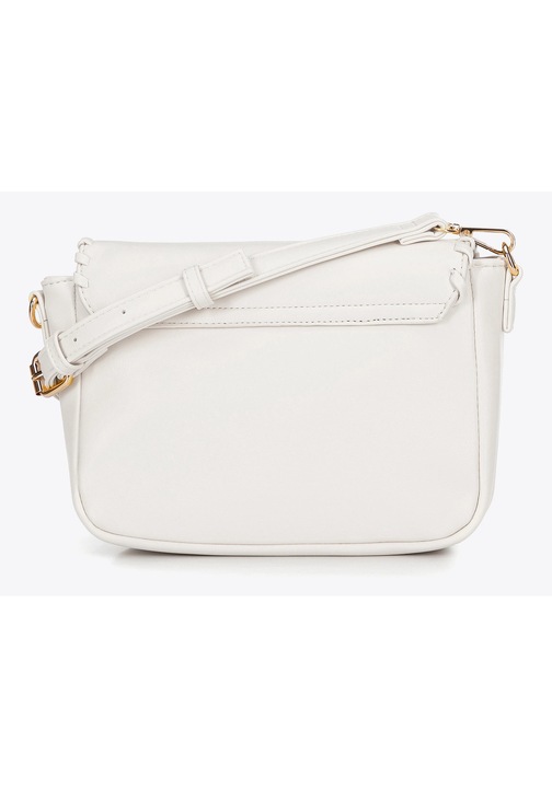 Дамска чанта за рамо WITTCHEN, кремава еко кожа, декоративни детайли, размери 30x25см