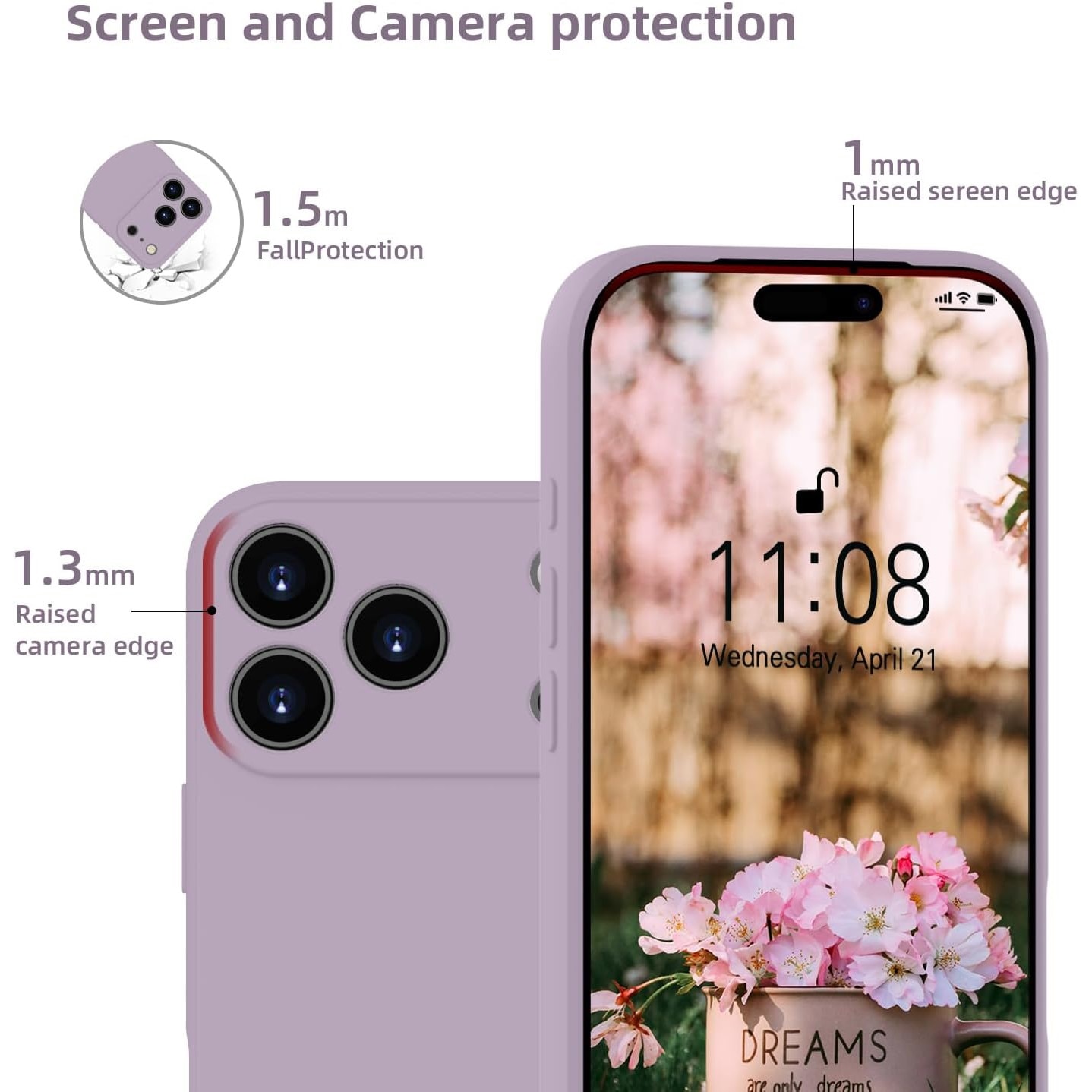 Husa Soft Touch, slim, ALC Mobile, anti soc, compatibila cu IPhone 17 Pro, Lila Tpu