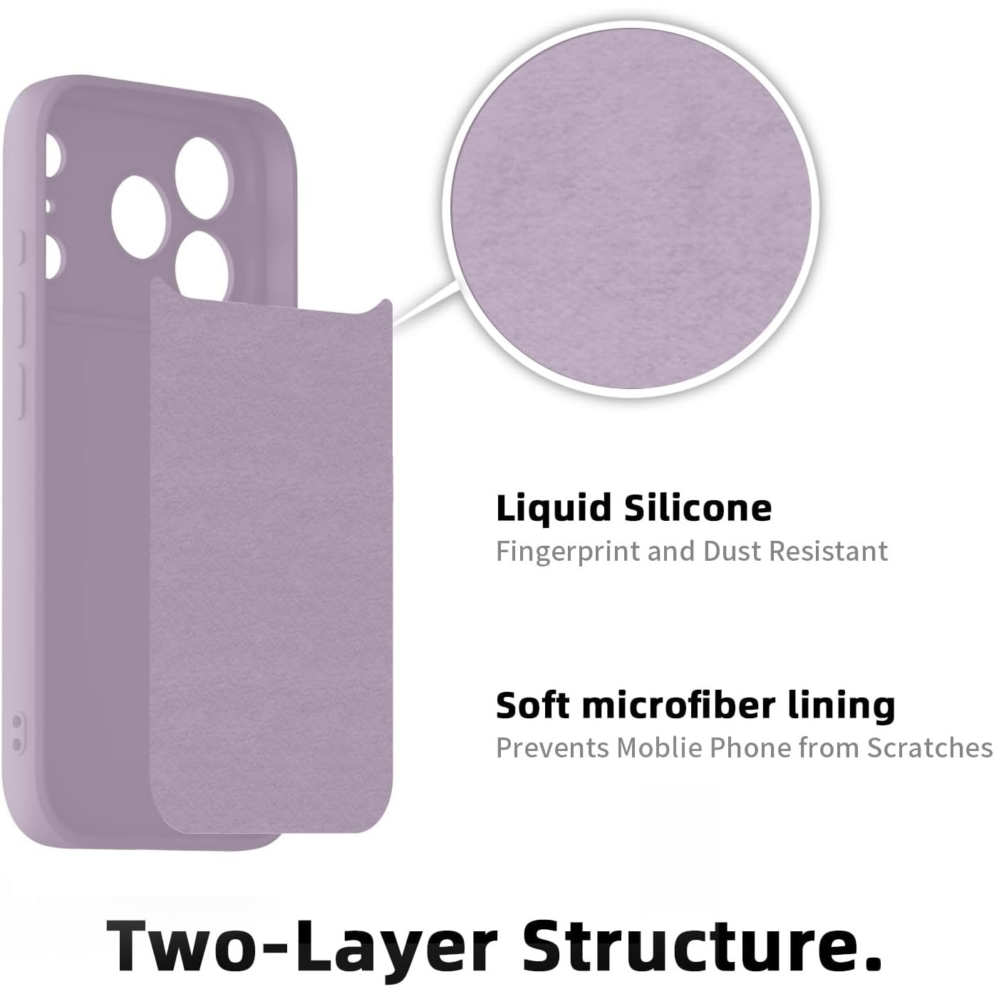 Husa Soft Touch, slim, ALC Mobile, anti soc, compatibila cu IPhone 17 Pro, Lila Tpu