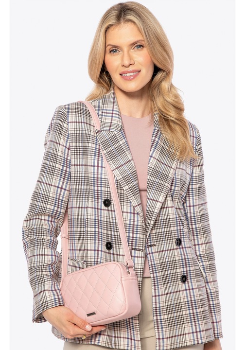 Дамска чанта за рамо WITTCHEN, екологична, розова, компактна, с два джоба