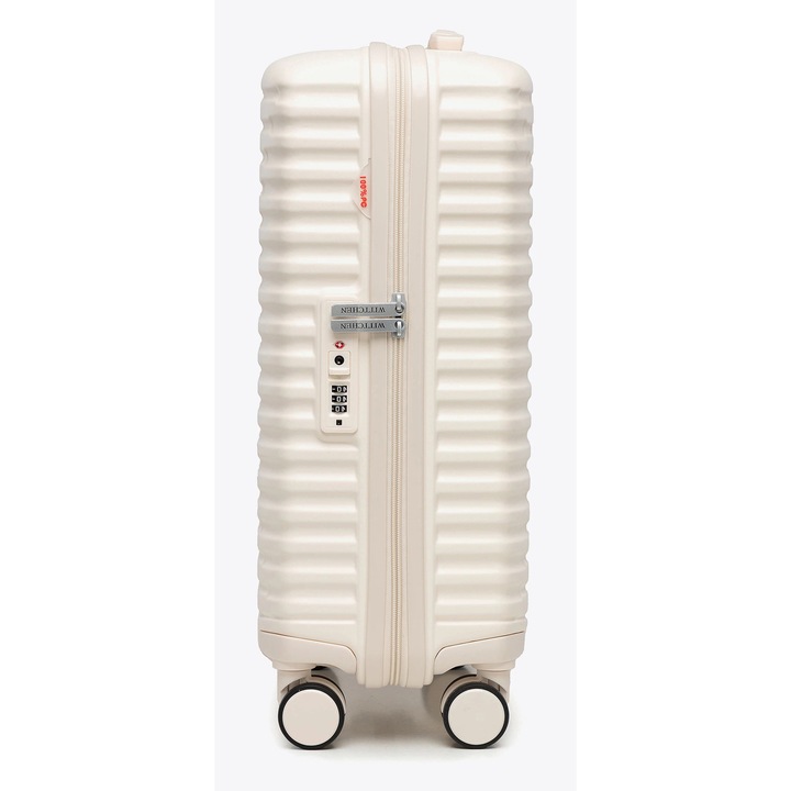 Troler WITTCHEN, cabina, polikarbon, 4 roti, crem, dimensiuni aproximative.