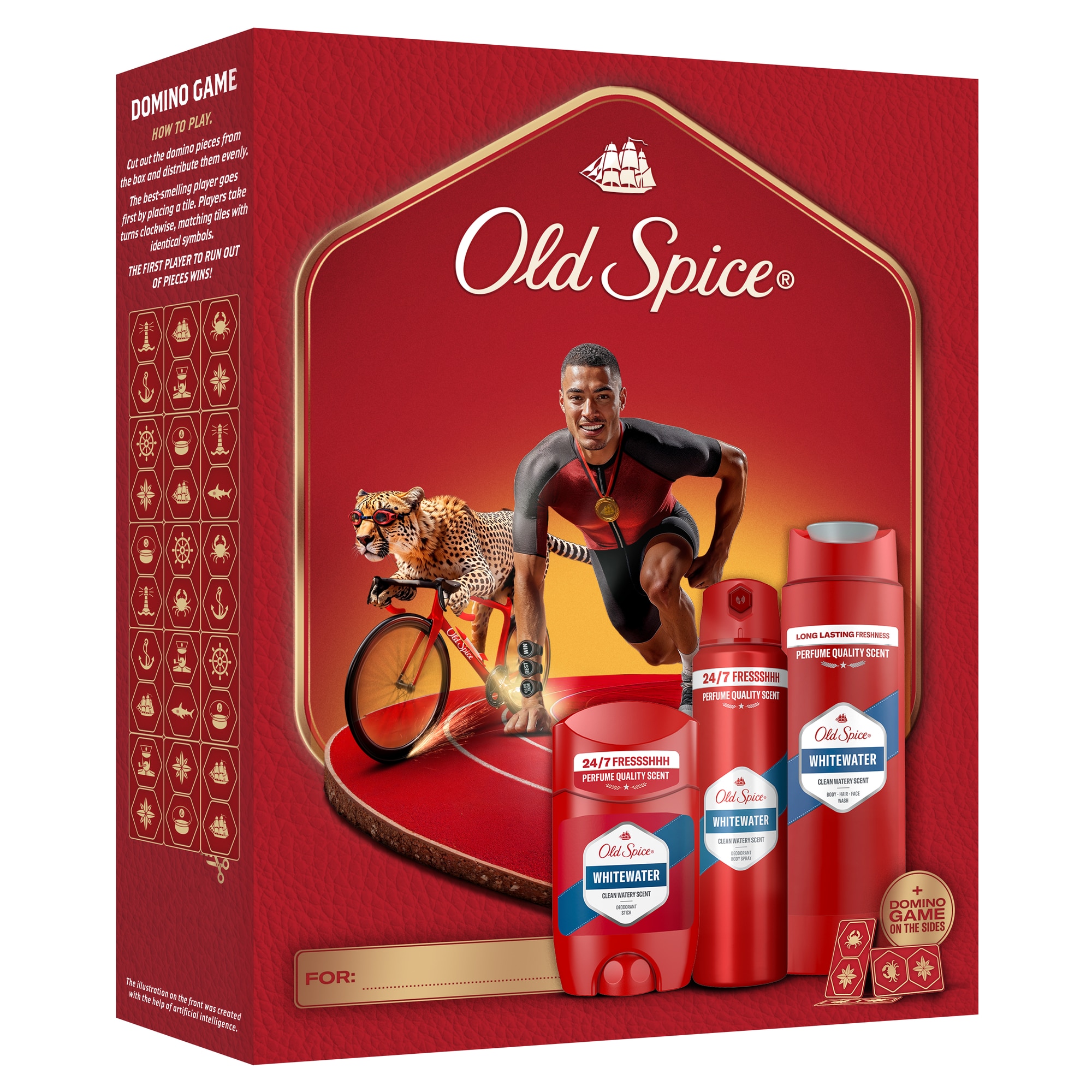 Set cadou Old Spice Ironman: Deodorant stick Whitewater 50ml